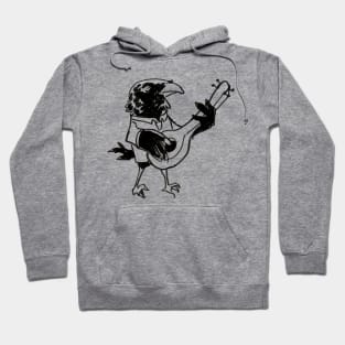 Raven Playing Guitar Hoodie